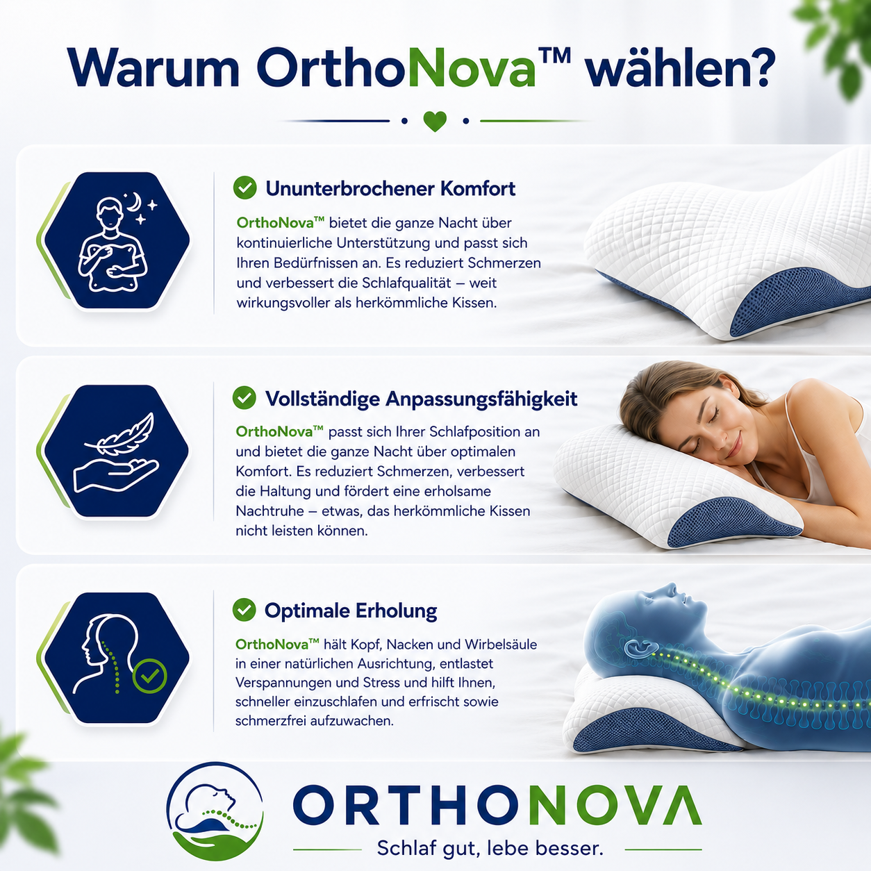 🥇 OrthoNova™ Premium Schlaf Set